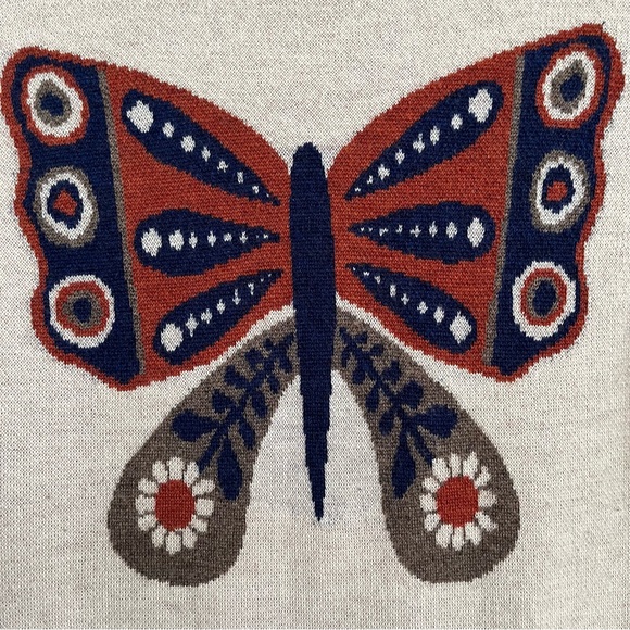 RARE Sugarhigh Lovestoned Mariposa Butterfly Turtleneck Wool Sweater Dress Large - Picture 6 of 15